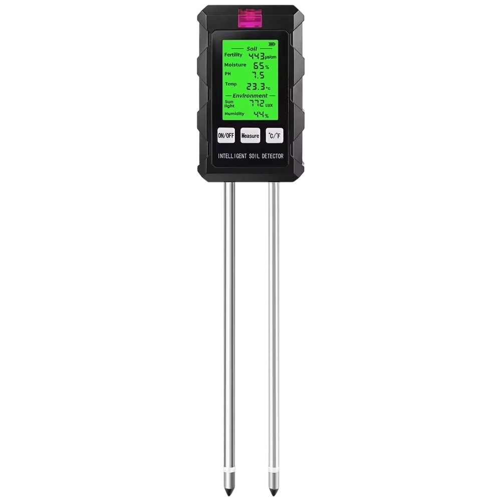 Soil & Environment Tester 6-In-1 Dual Metal Probes