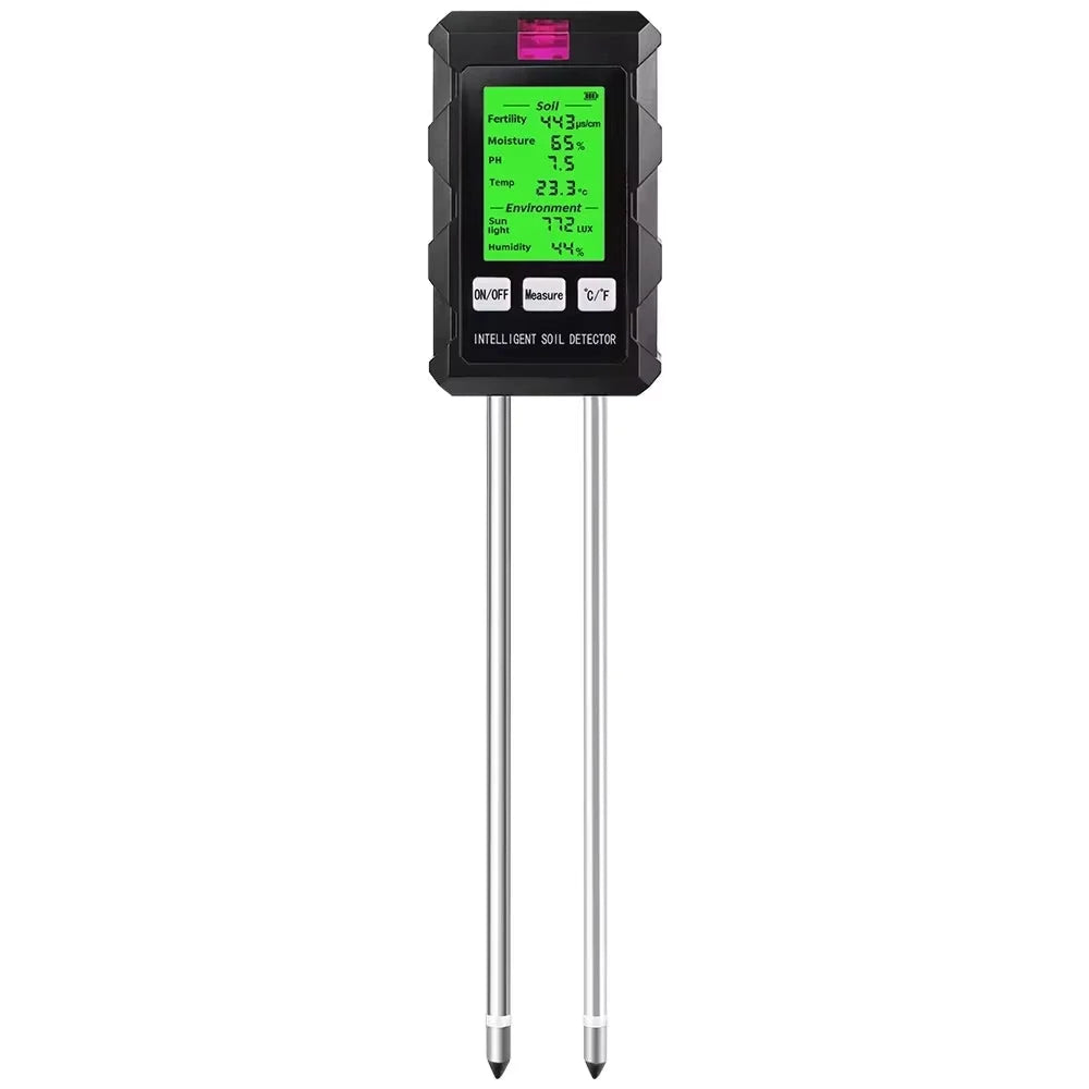 Soil & Environment Tester 6-In-1 Dual Metal Probes