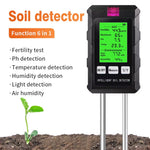 Soil & Environment Tester 6-In-1 Dual Metal Probes