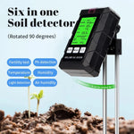 Soil & Environment Tester 6-In-1 Dual Metal Probes