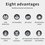 Soil & Environment Tester 6-In-1 Dual Metal Probes