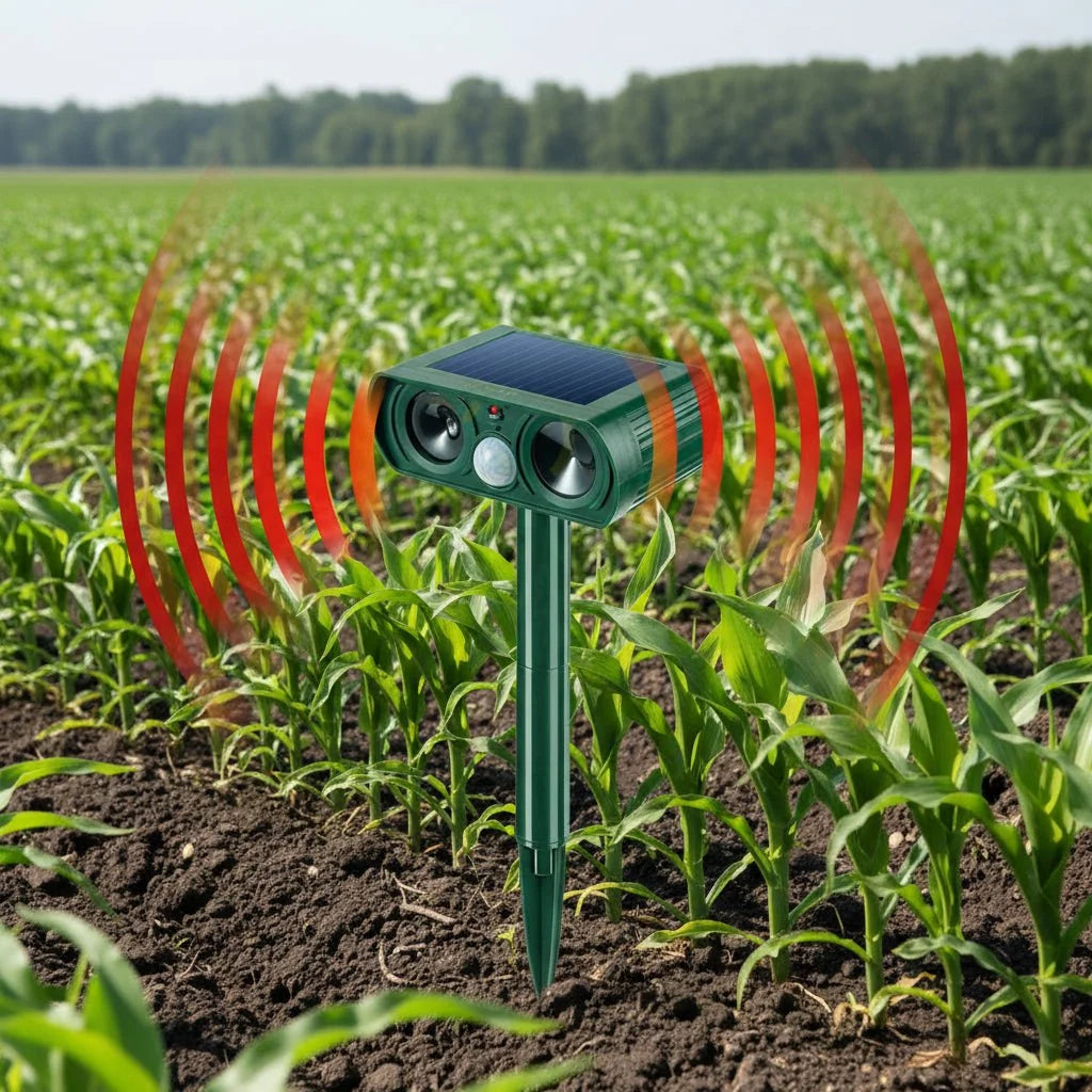 Solar Animal Repellent Motion-Activated Ultrasonic Weatherproof