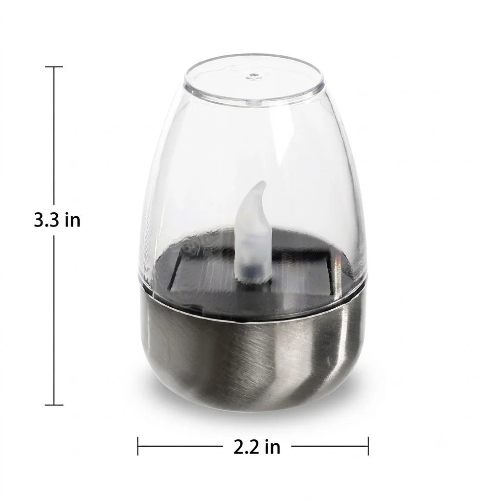Solar Candle Light Flickering Waterproof Auto-On