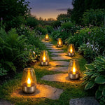 Solar Candle Light Flickering Waterproof Auto-On