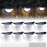 Solar Fence Light Solar-Powered Dusk-to-Dawn Weather-Resistant