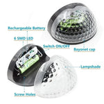 Solar Fence Light Solar-Powered Dusk-to-Dawn Weather-Resistant