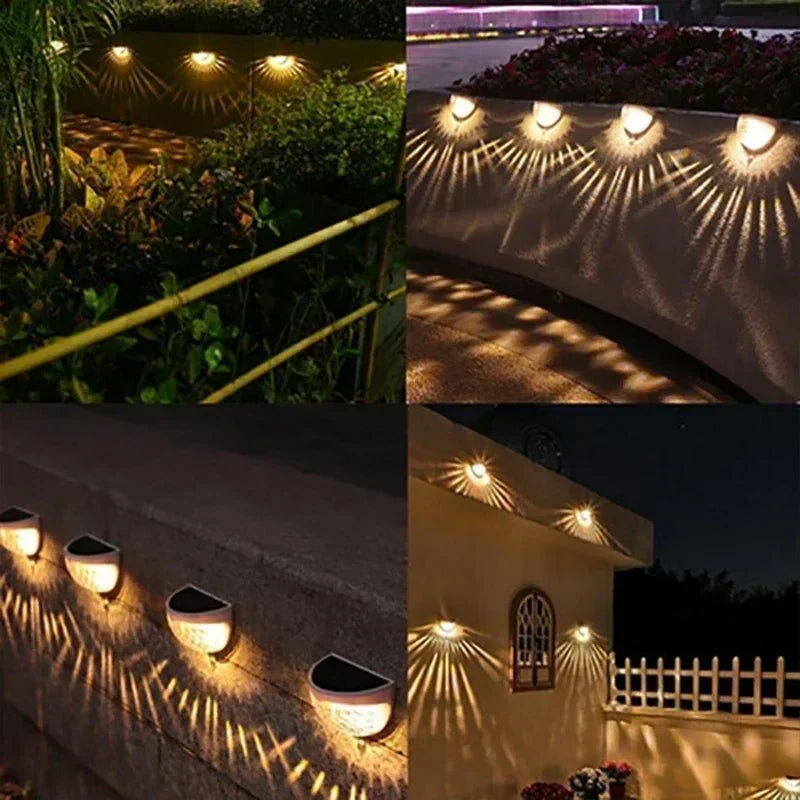 Solar Fence Light Solar-Powered Dusk-to-Dawn Weather-Resistant