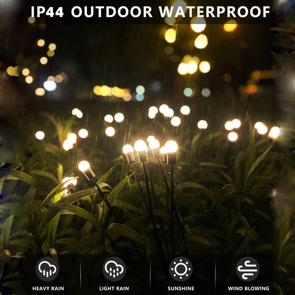 Solar Garden Light Starburst Dusk-Activated Weather-Resistant