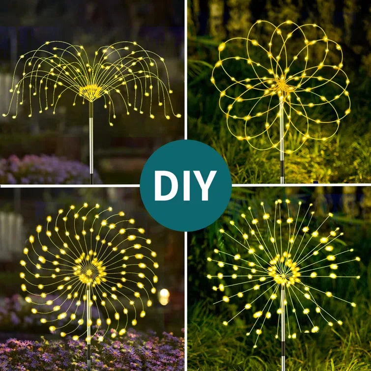 Solar Garden Lights Firework LED Multicolor IP65 Waterproof