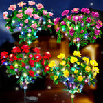 Solar Garden Lights LED Azalea Flower Weather-Resistant IP65