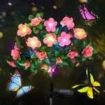 Solar Garden Lights LED Azalea Flower Weather-Resistant IP65