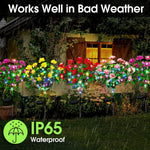 Solar Garden Lights LED Azalea Flower Weather-Resistant IP65