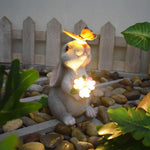 Solar Garden Ornament Solar-Powered LED Dusk-to-Dawn Light