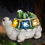 Solar Garden Ornament Solar-Powered LED Dusk-to-Dawn Light