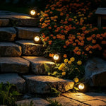 Solar Garden Spotlight Stone-Look Automatic Dusk Sensor