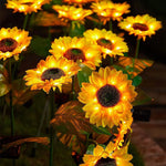 Solar Garden Stake Light Sunflower Dusk-To-Dawn Sensor