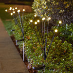 Solar Garden Stake Lights Flexible Dandelion Design Dusk-To-Dawn