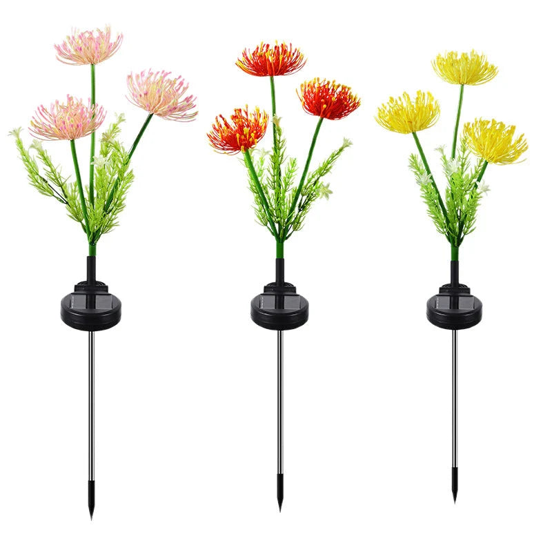 Solar Garden Stake Lights Flower Design Automatic Dusk-to-Dawn Sensor