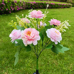Solar Garden Stake Realistic Flower Solar-Powered Warm LED Lights