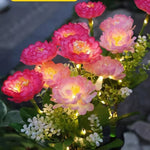 Solar Garden Stake Solar-Powered LED Weatherproof Artificial Flower