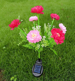 Solar Garden Stake Solar-Powered LED Weatherproof Artificial Flower