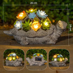 Solar Garden Statue Solar-Powered LED Weather-Resistant Resin
