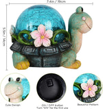 Solar Garden Statue Solar-Powered LED Weather-Resistant Resin