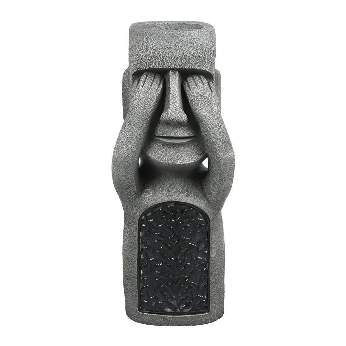 Solar Garden Statue Solar-Powered Weather-Resistant Resin