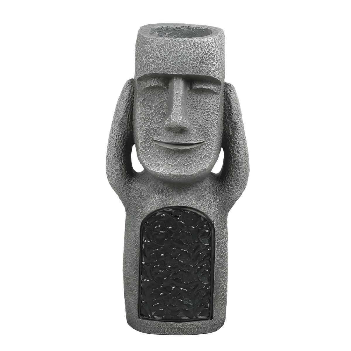 Solar Garden Statue Solar-Powered Weather-Resistant Resin