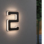 Solar House Number Warm White LED Automatic Dusk Sensor Weather-Resistant