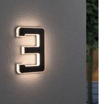Solar House Number Warm White LED Automatic Dusk Sensor Weather-Resistant