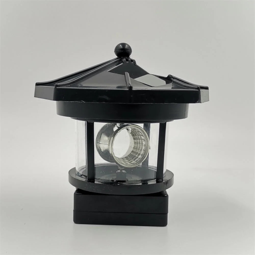 Solar Lighthouse Garden Light Rotating Beacon Weather-Resistant