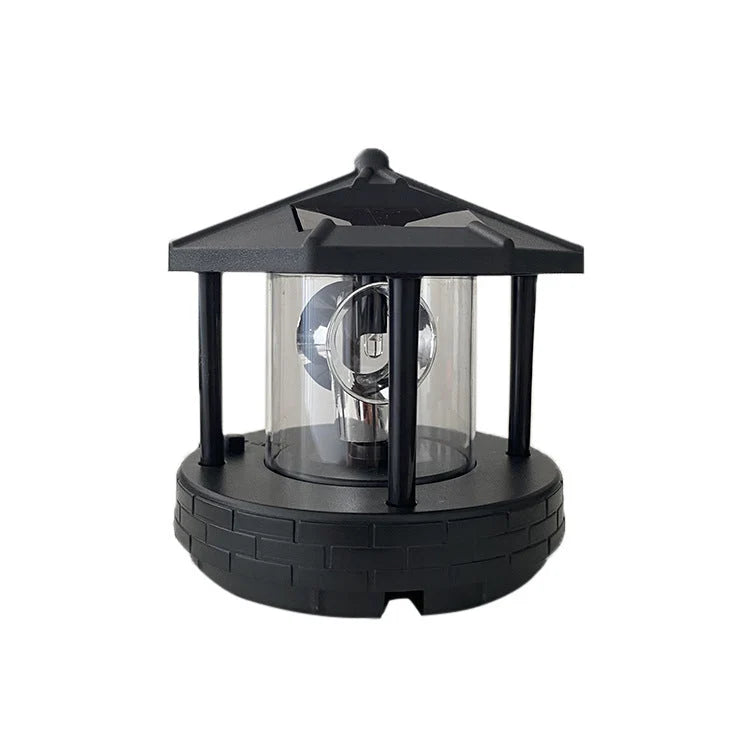 Solar Lighthouse Garden Light Rotating Beacon Weather-Resistant