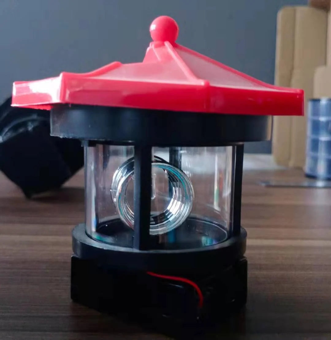 Solar Lighthouse Garden Light Rotating Beacon Weather-Resistant