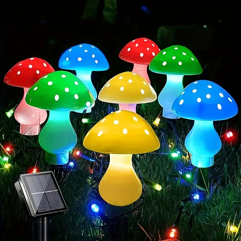 Solar Mushroom Light 16-Head Multi-Mode & Weatherproof