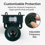 Solar-Powered Motion-Activated Sound Bird Deterrent