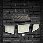 Solar Security Light Motion Sensor Three Adjustable Heads IP65 Water-Resistant