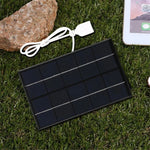 Solar USB Charger Panel 5W Portable Low-Light Performance