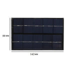 Solar USB Charger Panel 5W Portable Low-Light Performance