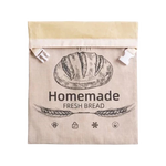 Sourdough Bread Bag Beeswax-Lined Organic Linen Freezer-Safe
