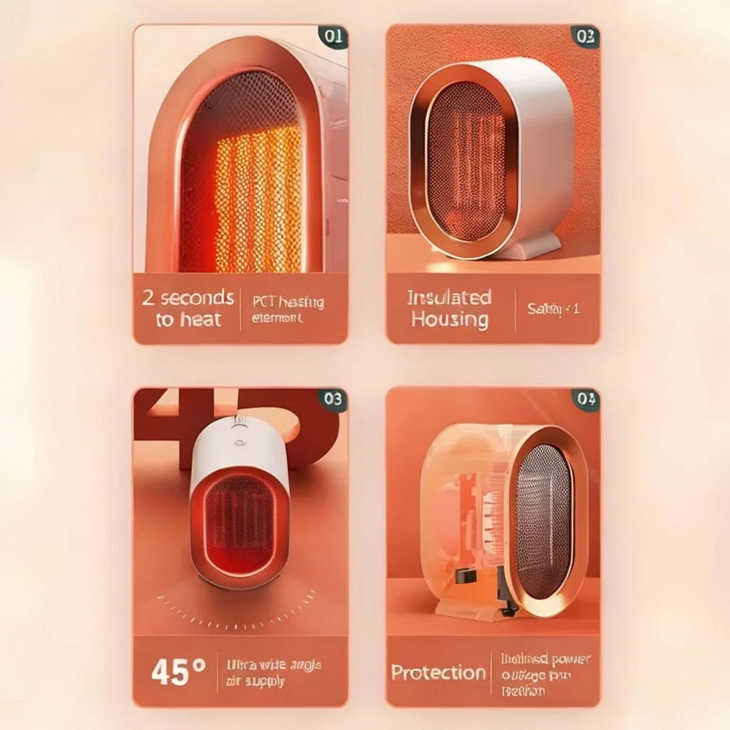 Space Heater Mini PTC Ceramic Overheat Protection