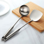 Spatula & Ladle Set Stainless Steel Rust-Resistant 15-Inch