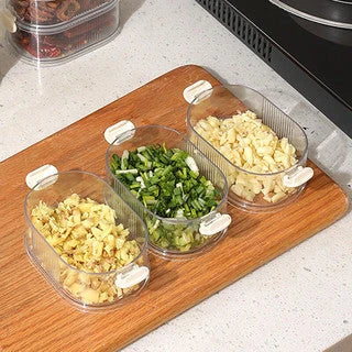 Spice Container Set Stackable Transparent Measuring Spoon Included