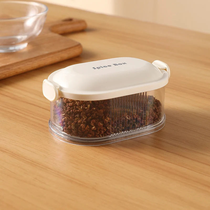 Spice Container Set Stackable Transparent Measuring Spoon Included
