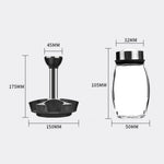 Spice Jar Set Rotating Rack Glass Set of 6