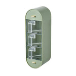 Spice Organizer Wall-Mounted Five Compartments with Spoons