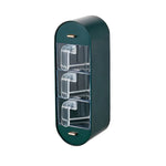 Spice Organizer Wall-Mounted Five Compartments with Spoons