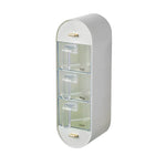 Spice Organizer Wall-Mounted Five Compartments with Spoons