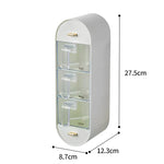 Spice Organizer Wall-Mounted Five Compartments with Spoons