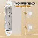 Spice Organizer Wall-Mounted Five Compartments with Spoons